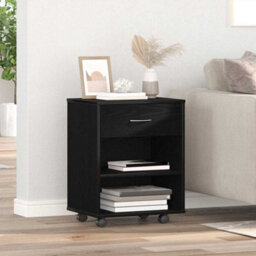 Walplus Storage Cabinet Black Oak 46 X 36 X 59 Cm Engineered Wood - thumbnail 1
