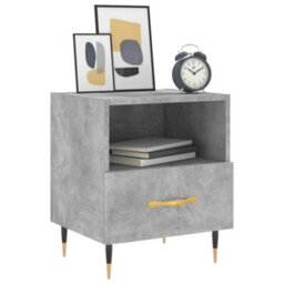 Berkfield Modern Bedside Cabinets 2 Pcs Concrete Grey 40X35X47.5 Cm Engineered Wood - thumbnail 3
