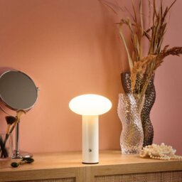 Wyld And Coco Lumina Wireless Led Table Lamp White, Mushroom Design, Rechargeable, Dimmable, 3 Colour Temps - thumbnail 2