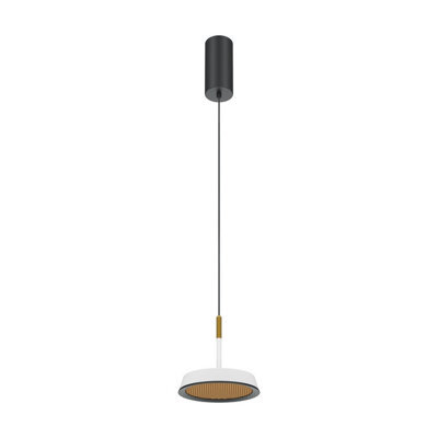 Luminosa Lighting Luminosa El Modern Pendant Ceiling Light Black 3000K 800Lm White, Gold Shade - image 1