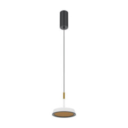 Luminosa Lighting Luminosa El Modern Pendant Ceiling Light Black 3000K 800Lm White, Gold Shade - thumbnail 1