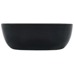 Berkfield Contemporary Wash Basin 42.5X42.5X14.5 Cm Ceramic Black - thumbnail 3