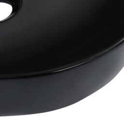 Berkfield Contemporary Wash Basin 42.5X42.5X14.5 Cm Ceramic Black - thumbnail 5