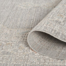 Maia Washable Low Pile Non Slip Blossom Traditional Area Rug - Grey, 60 X 220 Cm (Runner) - thumbnail 3