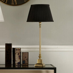 Pacific Lifestyle 35Cm Black Poly Cotton Pleated Lampshade For Table Lamps - thumbnail 4
