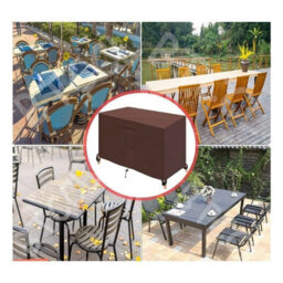 Rectangular Garden Furniture Cover, Square Oxford Patio Cover With Vents, Windproof, Waterproof, Dustproof, Brown, 210X110X70Cm - thumbnail 5