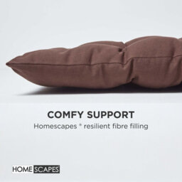 Homescapes Outdoor Bench Cushion Chocolate Brown, 2 Seater Garden Seat Pad Cushion 108Cm Wide For Kitchen, Dining & Indoor - thumbnail 4