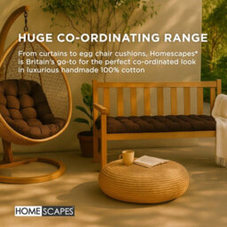 Homescapes Outdoor Bench Cushion Chocolate Brown, 2 Seater Garden Seat Pad Cushion 108Cm Wide For Kitchen, Dining & Indoor - thumbnail 9