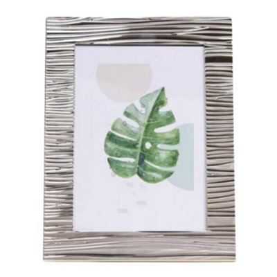 "Woodside Home Living Lined Edge Silver Photo Frame 8X10""" - image 1