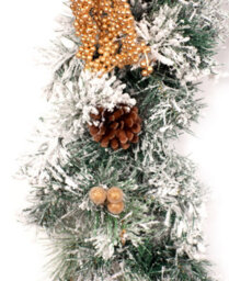Best Artificial 9Ft Frosted Gold Decorated Christmas Garland - thumbnail 4