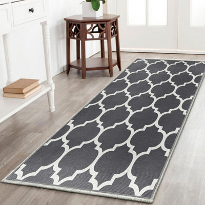 Aspire Homeware Luxury Large Rug, Non-Slip Plush Living Room Hallways Area Carpet, Cosy Floor Rug Ava Grey (L)150 X (W)80Cm