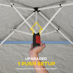 Outsunny 3.5 X 3.5 M Pop Up Gazebo, Upf50+ One-Push Party Tent, Dark Grey - thumbnail 6