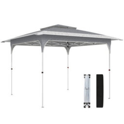 Outsunny 3.5 X 3.5 M Pop Up Gazebo, Upf50+ One-Push Party Tent, Dark Grey - thumbnail 2