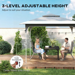 Outsunny 3.5 X 3.5 M Pop Up Gazebo, Upf50+ One-Push Party Tent, Dark Grey - thumbnail 7