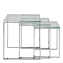 Furniture To Go Katrine Nest Of Tables With Glass Top Set Of 3 - thumbnail 3
