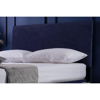 Belledorm Faux Suede Plain Headboard Cover Navy (70Cm X 180Cm)