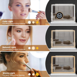 Emitto Emitto Tabletop Touch Vanity Mirror Makeup Usb Led Medium 58X48Cm - thumbnail 7