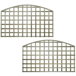 Premier Garden Supplies Arch Top Wooden Trellis Panel 6Ft X 3Ft (3 Pack) Standard Square Lattice Fencing Topper Extension For Climbing Plant Support - thumbnail 8