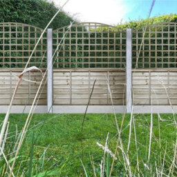 Premier Garden Supplies Arch Top Wooden Trellis Panel 6Ft X 3Ft (3 Pack) Standard Square Lattice Fencing Topper Extension For Climbing Plant Support - thumbnail 4