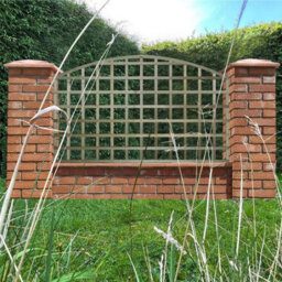 Premier Garden Supplies Arch Top Wooden Trellis Panel 6Ft X 3Ft (3 Pack) Standard Square Lattice Fencing Topper Extension For Climbing Plant Support - thumbnail 7