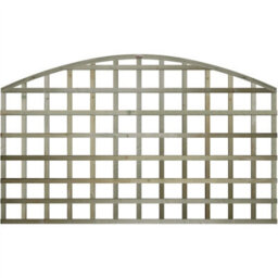 Premier Garden Supplies Arch Top Wooden Trellis Panel 6Ft X 3Ft (3 Pack) Standard Square Lattice Fencing Topper Extension For Climbing Plant Support - thumbnail 3
