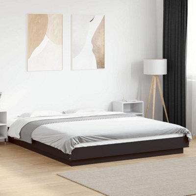 Berkfield Bed Frame With Led Lights Without Mattress Black 160X200Cm - image 1