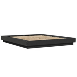 Berkfield Bed Frame With Led Lights Without Mattress Black 160X200Cm - thumbnail 7
