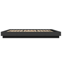 Berkfield Bed Frame With Led Lights Without Mattress Black 160X200Cm - thumbnail 6