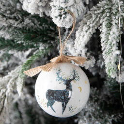 Samuel Alexander Set Of 14 Traditional Vintage Christmas Stags Tree Baubles - thumbnail 7