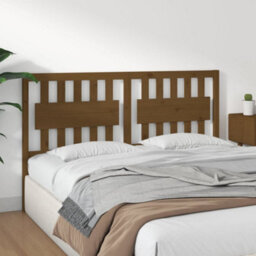 Berkfield Bed Headboard Honey Brown 155.5X4X100 Cm Solid Wood Pine - thumbnail 4