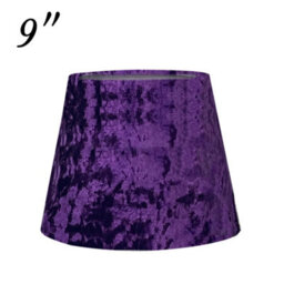Modern Velvet Tapered Lampshade Purple Fabric Shade For Ceiling Pendant Or Table Lamp 9 Inch