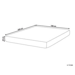 Beliani Memory Foam Pocket Spring Mattress Breez H2/3 Medium 180 X 200 Cm (Super King Size) - thumbnail 3