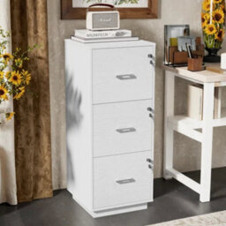 3 Drawer File Cabinet With Lock And Adjustable Hanging Bars For A4 Letter - thumbnail 6