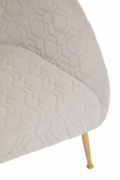 Orsina Beige Occasional Chair, Luxury Beige Velvet Occasional Chair, Comfortably Fashionable Natural And Gold Chair - thumbnail 6