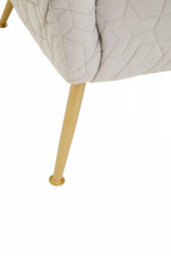 Orsina Beige Occasional Chair, Luxury Beige Velvet Occasional Chair, Comfortably Fashionable Natural And Gold Chair - thumbnail 7
