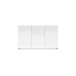 FurniComp LTD Furnicomp Vida 3 Door 135Cm White Gloss Sideboard - thumbnail 2
