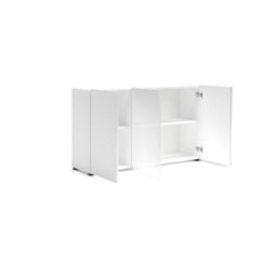 FurniComp LTD Furnicomp Vida 3 Door 135Cm White Gloss Sideboard - thumbnail 3