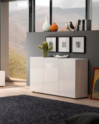 FurniComp LTD Furnicomp Vida 3 Door 135Cm White Gloss Sideboard - thumbnail 5