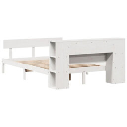 Berkfield Bookcase Bed Without Mattress White 160X200 Cm Solid Wood Pine - thumbnail 8