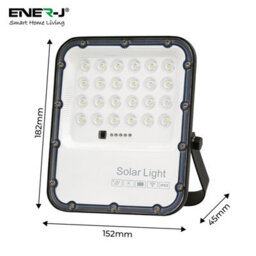 Ener-J Led Solar Floodlight 600 Lumens Black Outdoor Security Light With 50W Power - thumbnail 2