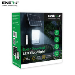 Ener-J Led Solar Floodlight 600 Lumens Black Outdoor Security Light With 50W Power - thumbnail 8
