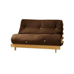 Comfy Living 4Ft6 Futon Set In Chocolate And Cream