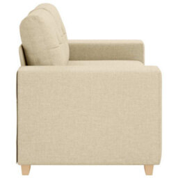 Vidaxl Loveseat Sofa With Cushion Cream Fabric - thumbnail 5