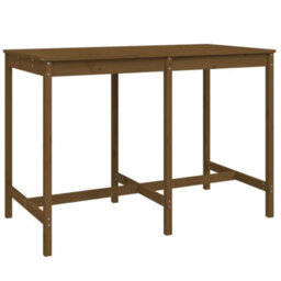Berkfield 7 Piece Garden Bar Set Honey Brown Solid Wood Pine - thumbnail 6