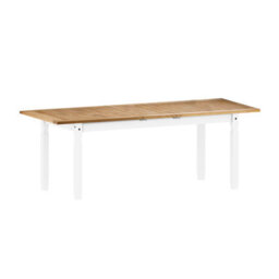 Mercers Furniture Corona White Large Extending Table & 6 Chairs Solid Wood Pine Wooden Kitchen - thumbnail 4