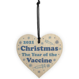 Red Ocean 2021 Christmas Bauble Year Of The Vaccine Novelty Xmas Tree Decoration Bauble - thumbnail 5