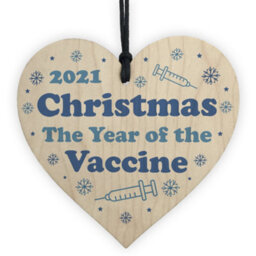 Red Ocean 2021 Christmas Bauble Year Of The Vaccine Novelty Xmas Tree Decoration Bauble - thumbnail 1