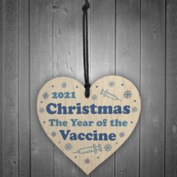 Red Ocean 2021 Christmas Bauble Year Of The Vaccine Novelty Xmas Tree Decoration Bauble - thumbnail 2