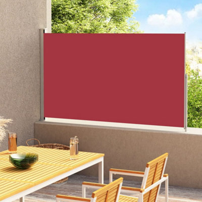 Berkfield Patio Retractable Side Awning 180X300 Cm Red - image 1