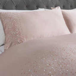 Smart Living Luxury Hotel Quality Diamonte Embellished Duvet Cover With Pillowcases - thumbnail 3